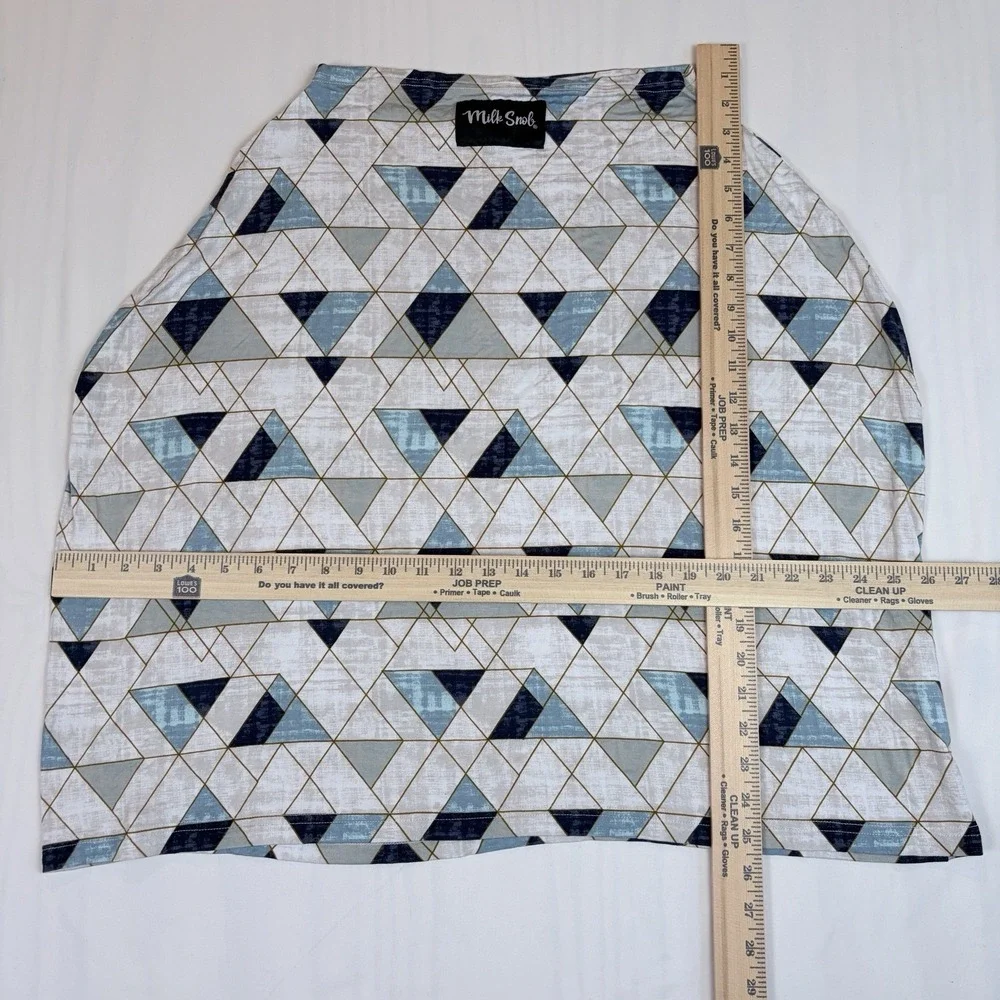 Milk Snob Original 5-in-1 Cover- Mod‎ Triangles Graphic Print Blue And Gold